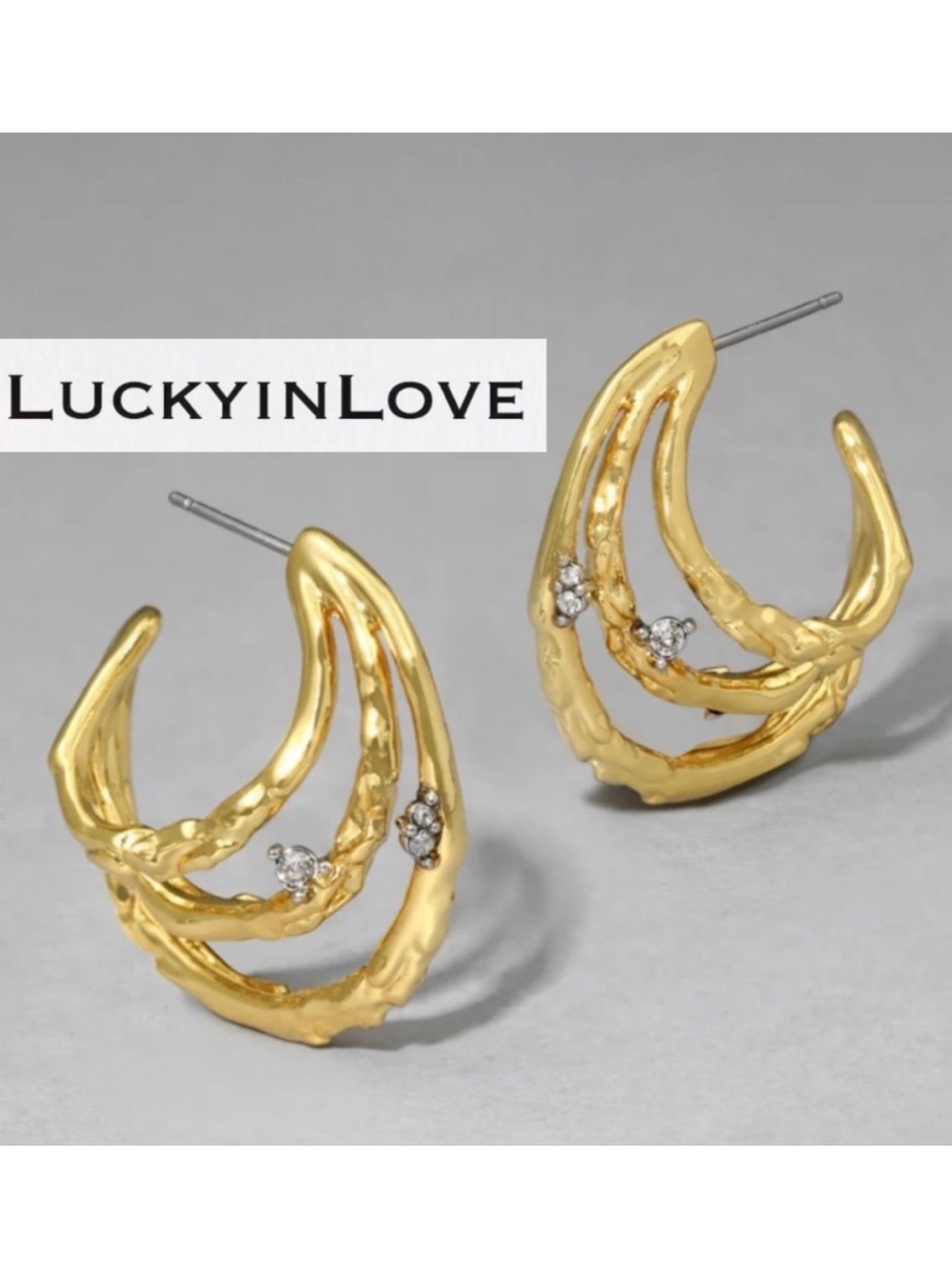 ALEXIS BITTAR
BRUT Gold Crystal Thorn Orbit Hoop Earrings